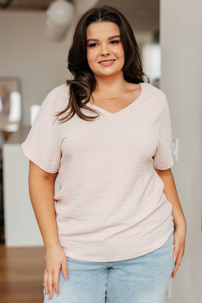 Frequently Asked Questions V-Neck Top in Blush