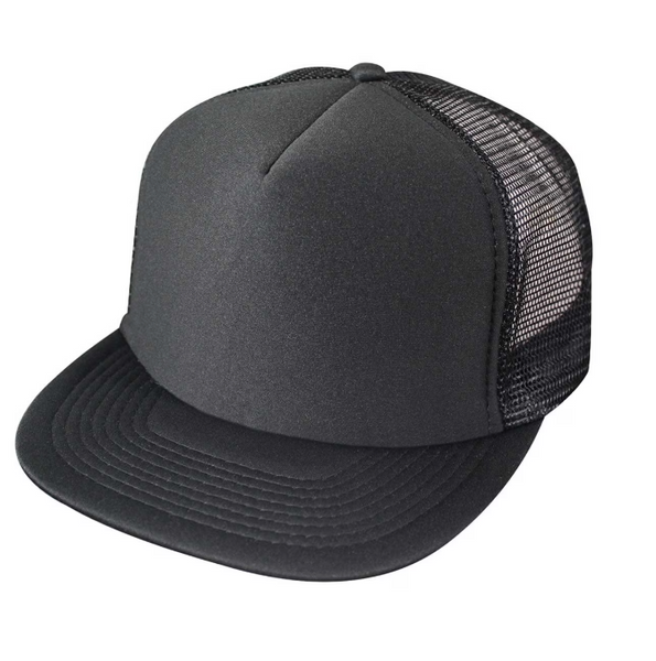 Solid 5 Panel Mesh Trucker Hat