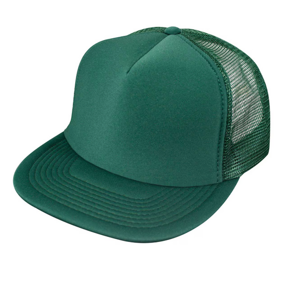 Solid 5 Panel Mesh Trucker Hat