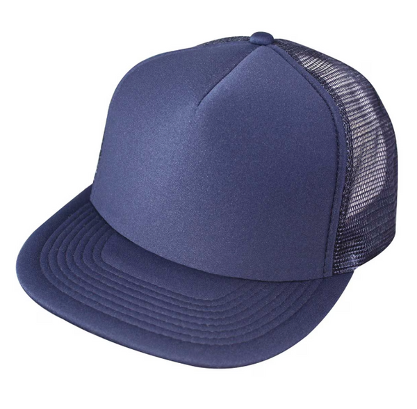 Solid 5 Panel Mesh Trucker Hat