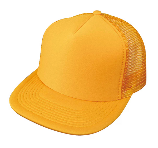 Solid 5 Panel Mesh Trucker Hat