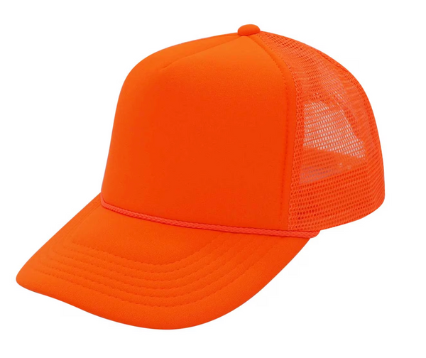 Solid 5 Panel Mesh Trucker Hat