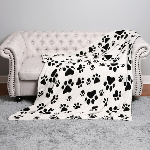 Paw Print Lux Blanket