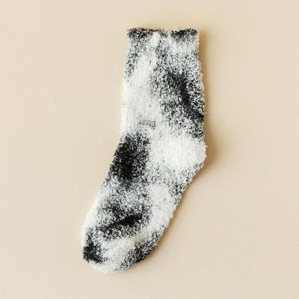 Plush Fuzzy Tie-Dye Socks