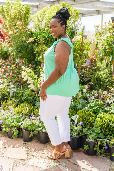 Cherry Girl Tank in Green