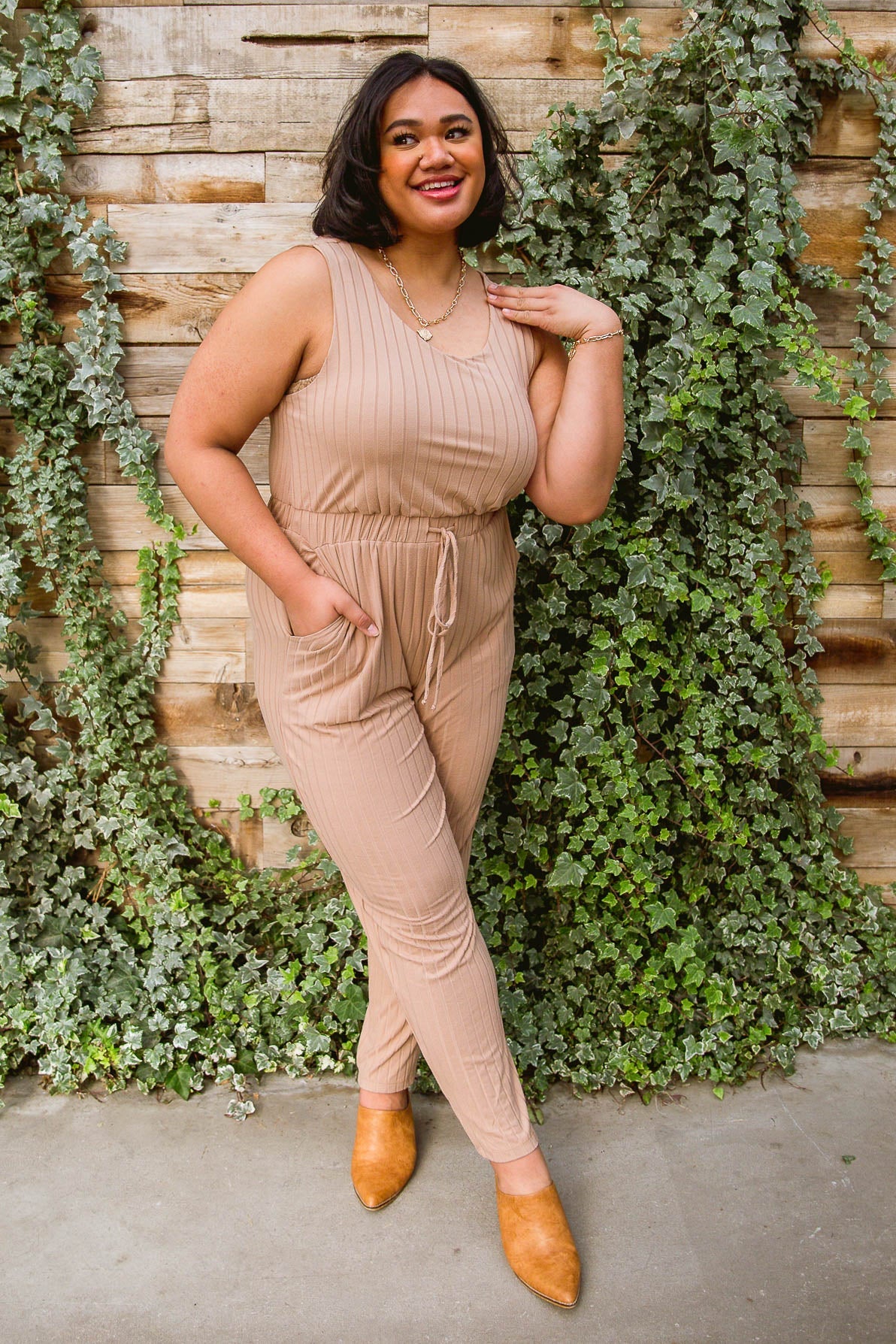 Cruiser Jumpsuit in Tan