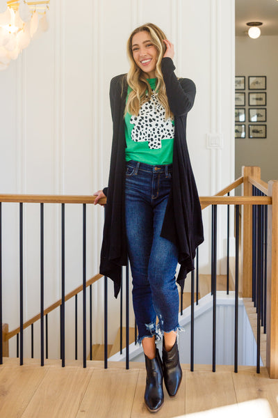Ever Soft Cascade Cardigan With Pockets In Black