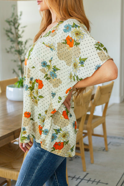 Good Morning Floral V-Neck Blouse