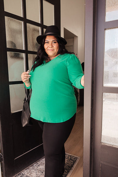 Lucky Chic Top in Kelly Green