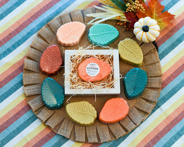 Fall Leaf Bath Bombs - Oily BlendsFall Leaf Bath Bombs