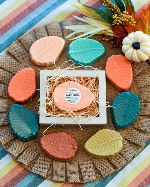 Fall Leaf Bath Bombs - Oily BlendsFall Leaf Bath Bombs