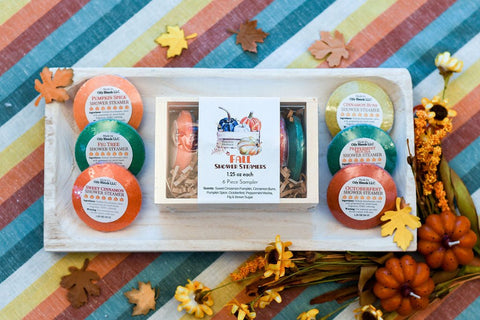 Fall Shower Steamer Sampler Crate - Oily BlendsFall Shower Steamer Sampler Crate