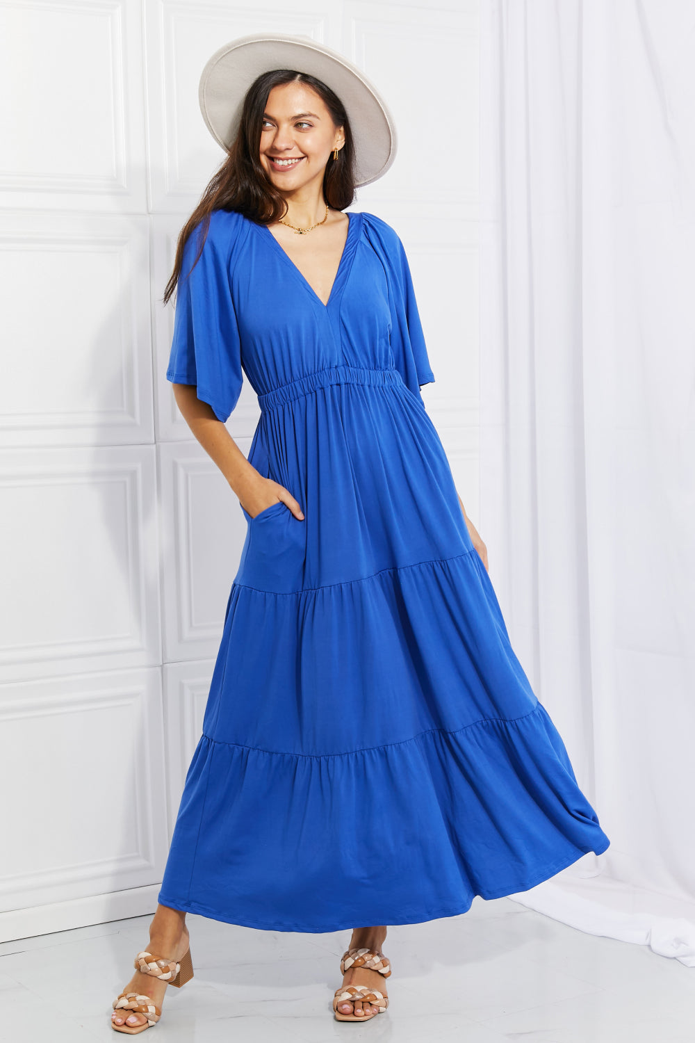 My Muse Flare Sleeve Tiered Maxi Dress